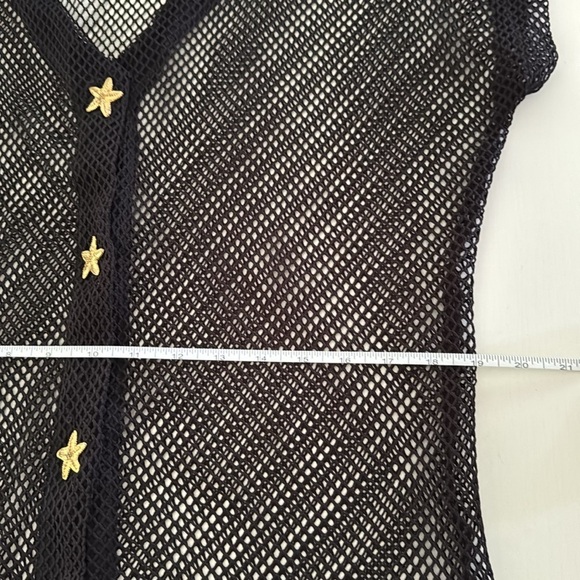 Vintage Netted Black Swim Coverup Size L - Picture 6 of 12